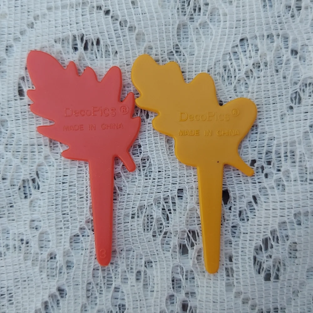 22 Autumn Leaf Cupcake Picks Leaf Shape Toppers Decorations Fall Craft Supply